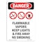 Signmission Safety Sign, OSHA Danger, 7" Height, Flammable Vapors Keep, Portrait OS-DS-D-57-V-1257 - alternate 1